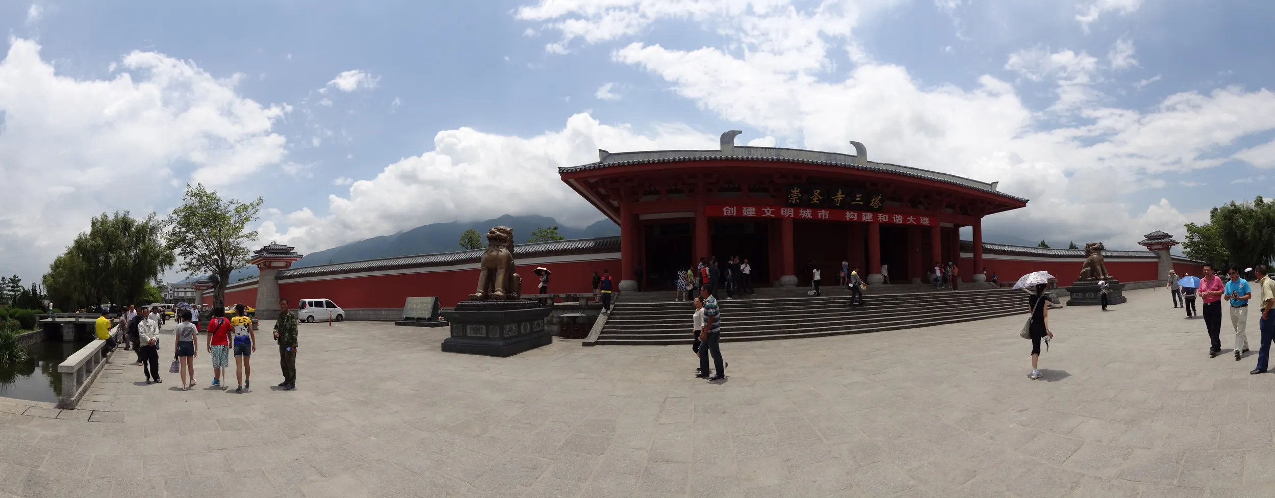 崇聖寺のチケット売り場前 パノラマ撮影