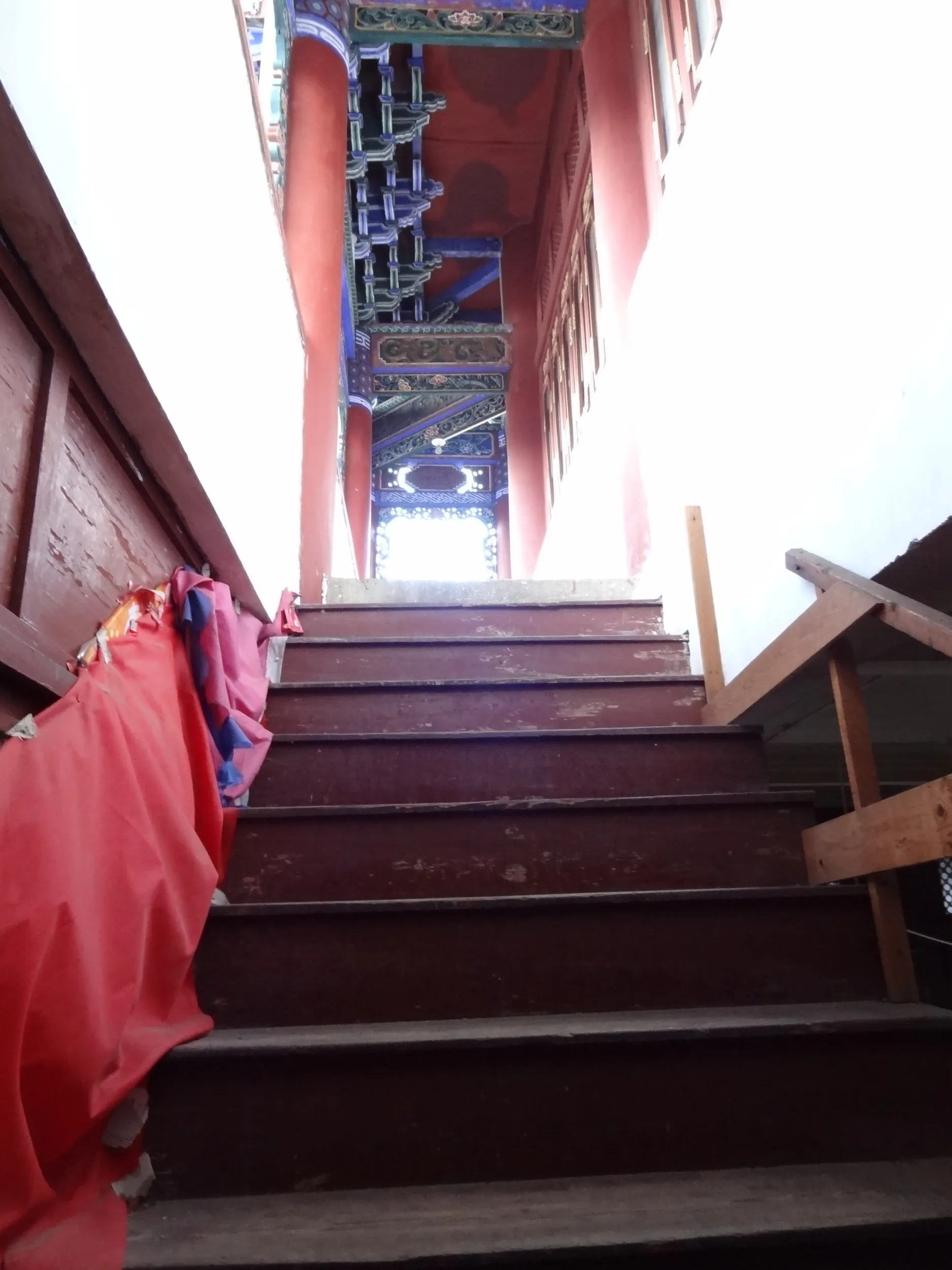 大理古城の北側、大理北古楼の階段