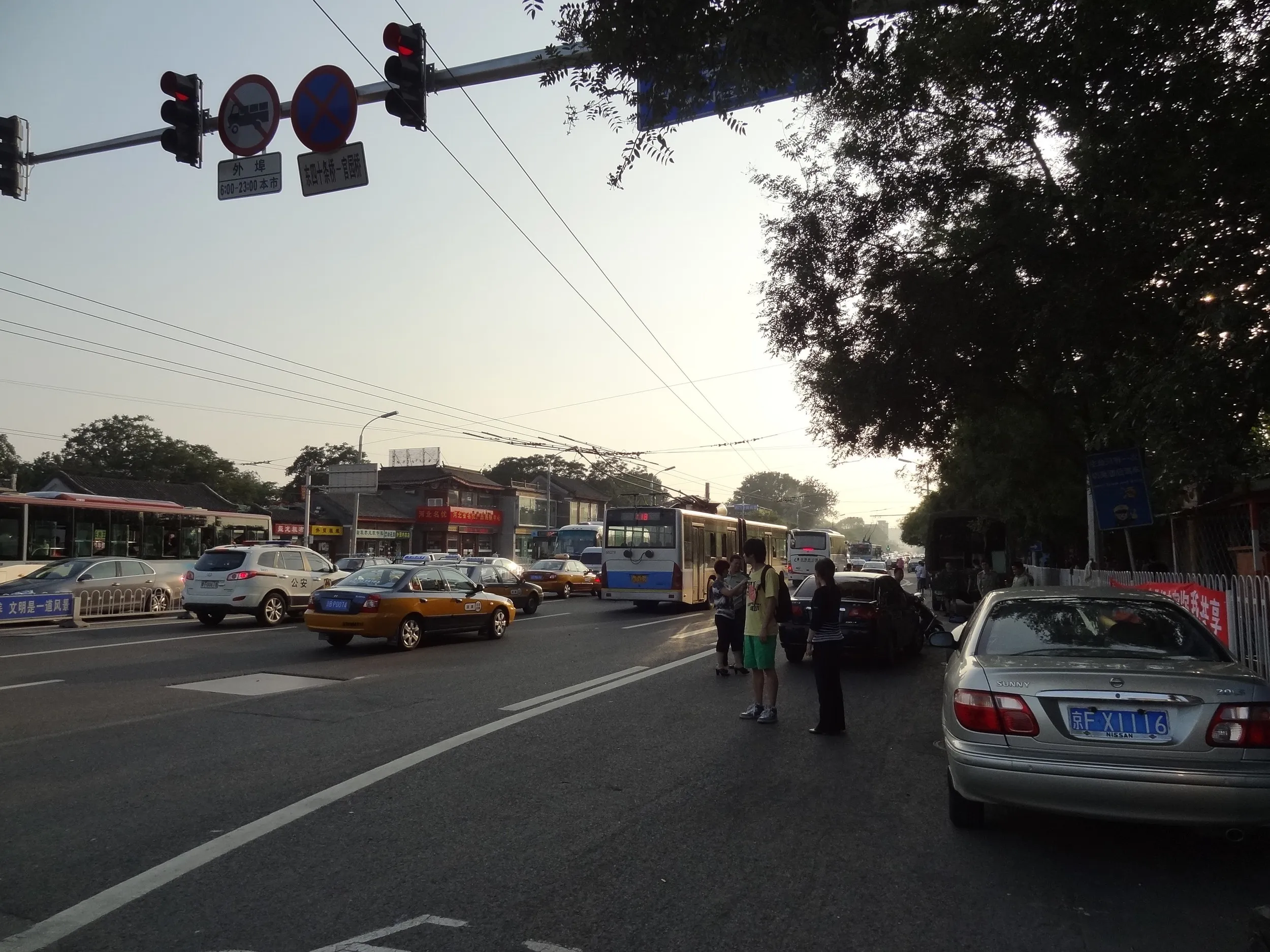 故宮の西側の街並